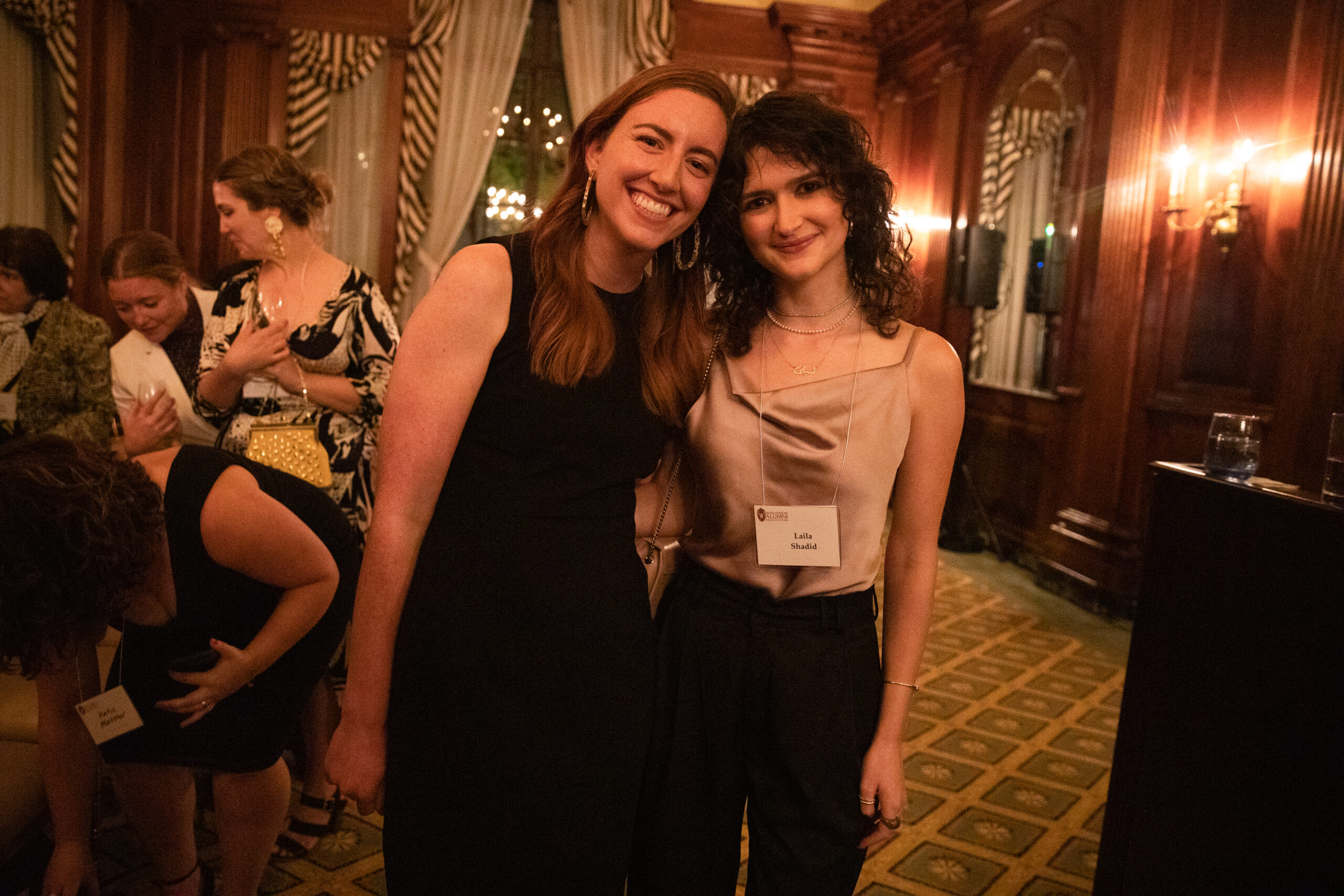 2022 Shadid Award winner Jessica Contrera stands with Anthony Shadid's daughter Laila Shadid at an award ceremony held in New York City on May 17, 2022.